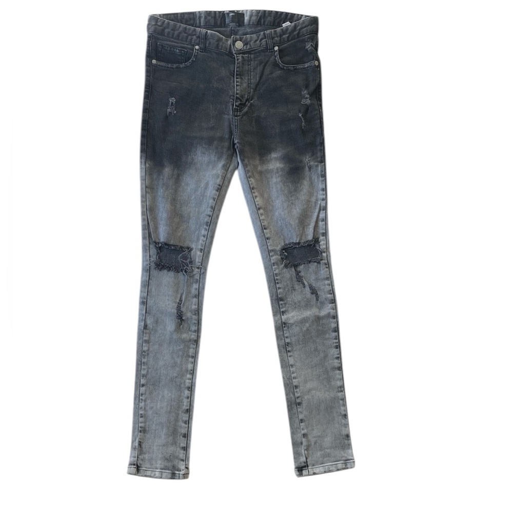 Men’s Summit Skinny Gray Distressed Jeans Size 32